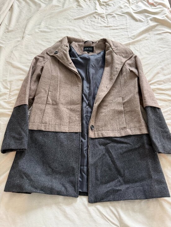 Nine West Jackets & Blazers - Nine West Colorblock Wool-Blend Pea Coat